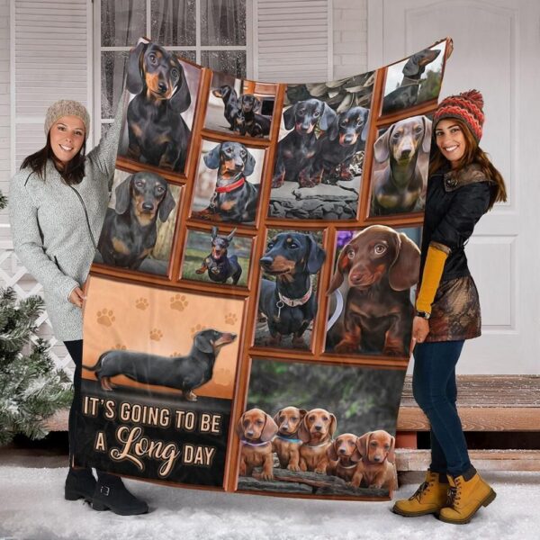 Dachshund Dogs Fleece Blanket Sherpa Blanket