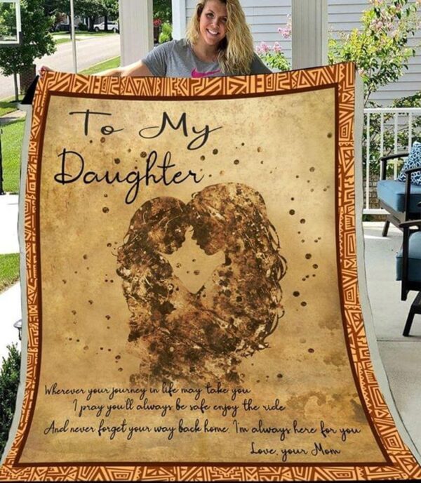 To My Daughter Fleece Blanket Sherpa Blanket