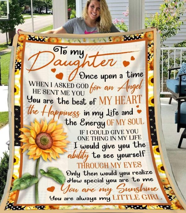 To My Daughter You Are My Sunshin Fleece Blanket Sherpa Blanket