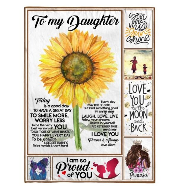 To My Daughter Fleece Blanket Sherpa Blanket