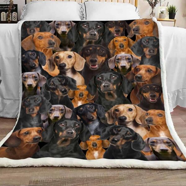 Dachshund Dog Fleece Blanket Sherpa Blanket