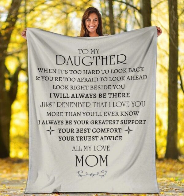 Daughter When Its Too Hard Fleece Blanket Sherpa Blanket