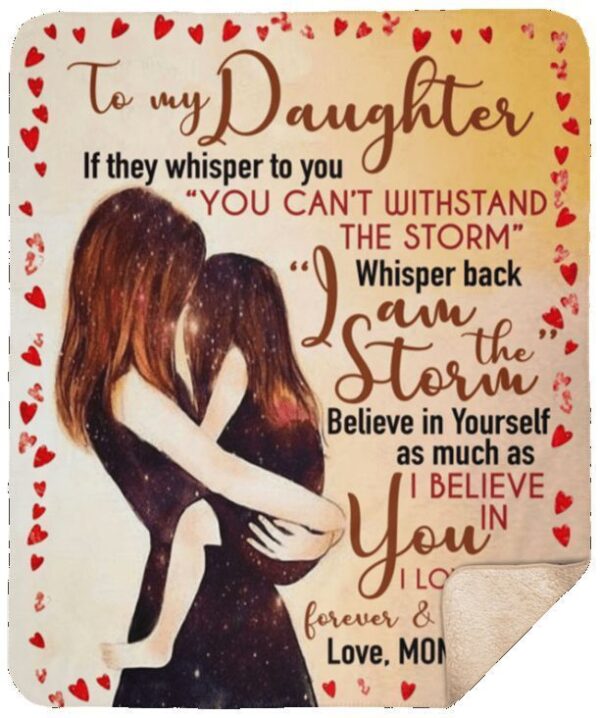 To My Daughter Fleece Blanket Sherpa Blanket