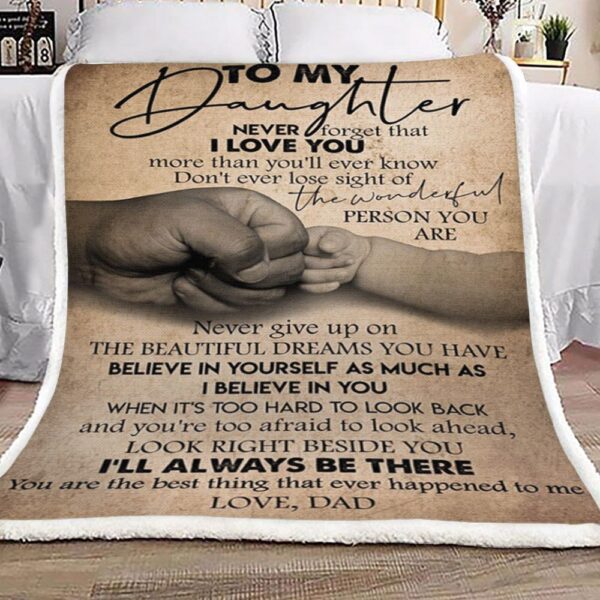 Dad To Daughter Fleece Blanket Sherpa Blanket