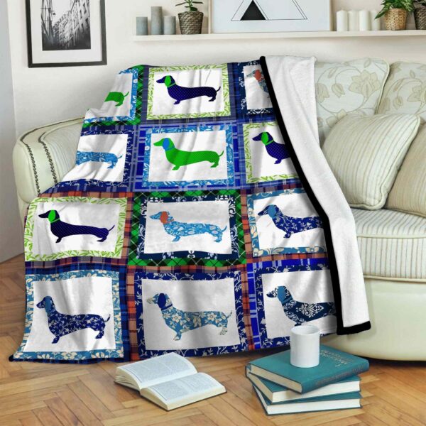 Dachshund Fleece Blanket Sherpa Blanket