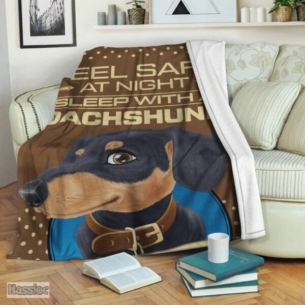 Dachshund Fleece Blanket Sherpa Blanket
