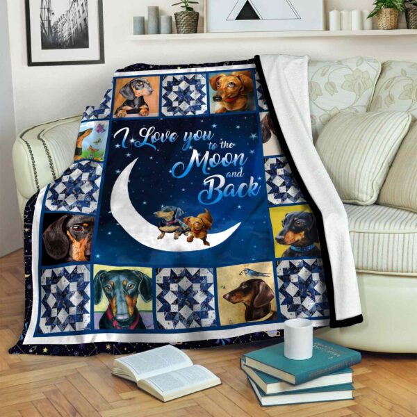 Dachshund Fleece Blanket Sherpa Blanket