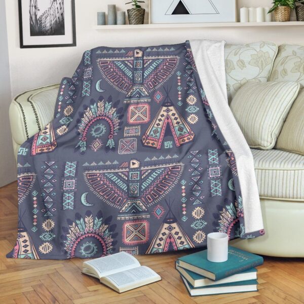 Navajo Pendleton Native Aztec Indians American Tribal Fleece Blanket Sherpa Blanket