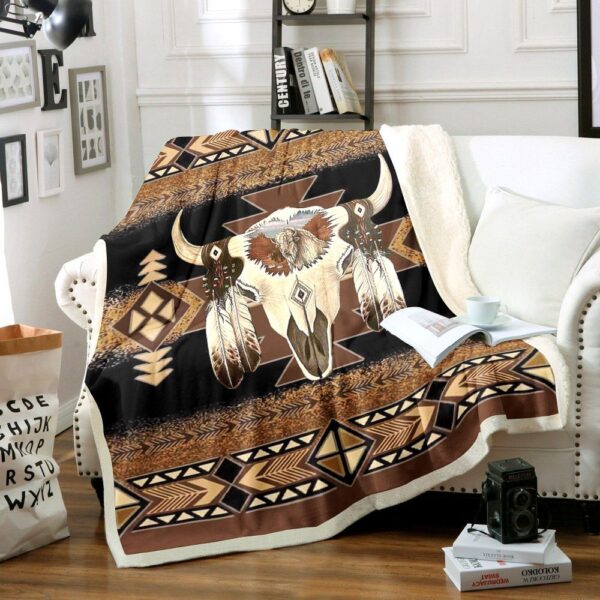 Native American Fleece Blanket Sherpa Blanket