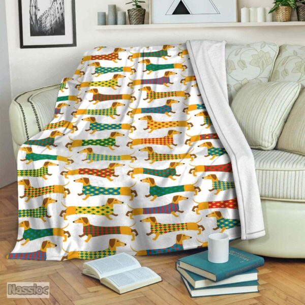 Dachshund Fleece Blanket Sherpa Blanket