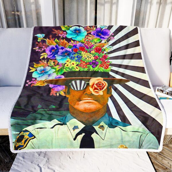 Soldier Flowers Fleece Blanket Sherpa Blanket