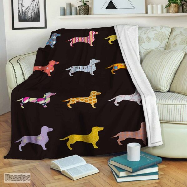 Dachshund Fleece Blanket Sherpa Blanket