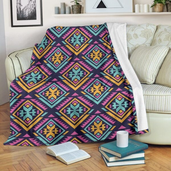 Navajo Indians Aztec Pendleton Tribal Native American Fleece Blanket Sherpa Blanket