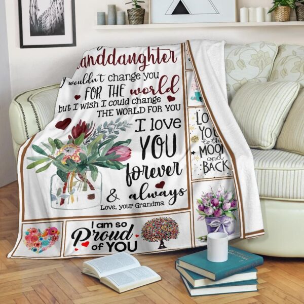 To My Dear Granddaughter Fleece Blanket Sherpa Blanket