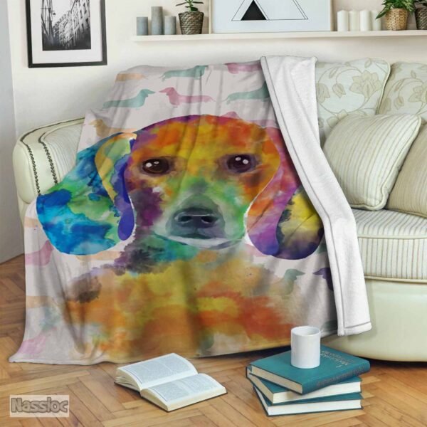 Dachshund Fleece Blanket Sherpa Blanket