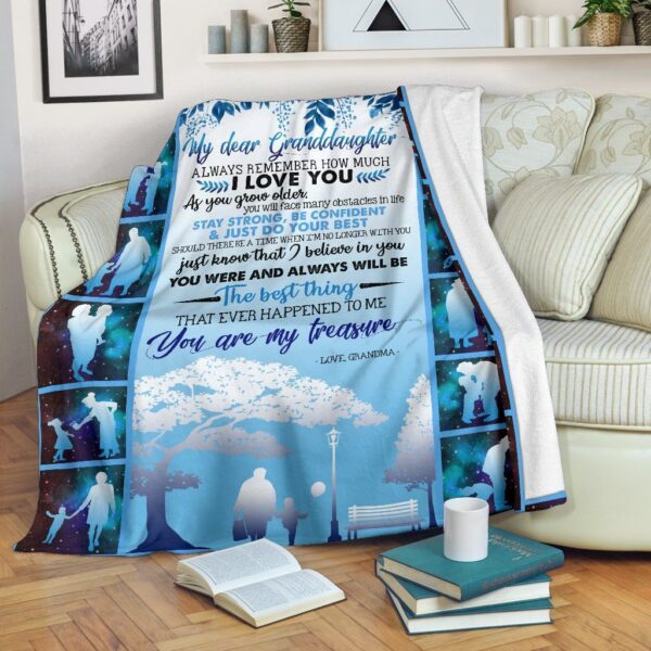 To My Granddaughter Fleece Blanket Sherpa Blanket