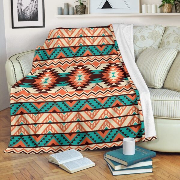 Native American Navajo Indians Aztec Pendleton Tribal Fleece Blanket Sherpa Blanket
