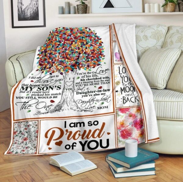 To My Dear Daughter-In-Law Fleece Blanket Sherpa Blanket