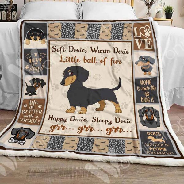 Dachshund Dog Fleece Blanket Sherpa Blanket