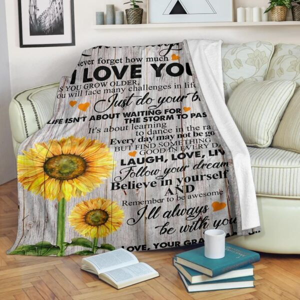 To My Granddaughter Fleece Blanket Sherpa Blanket