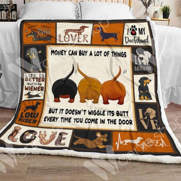 Dachshund Dog Fleece Blanket Sherpa Blanket