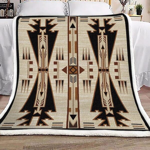 Native American Fleece Blanket Sherpa Blanket