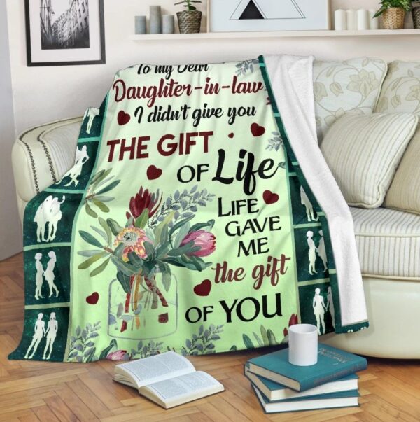 To My Dear Daughter-In-Law Fleece Blanket Sherpa Blanket