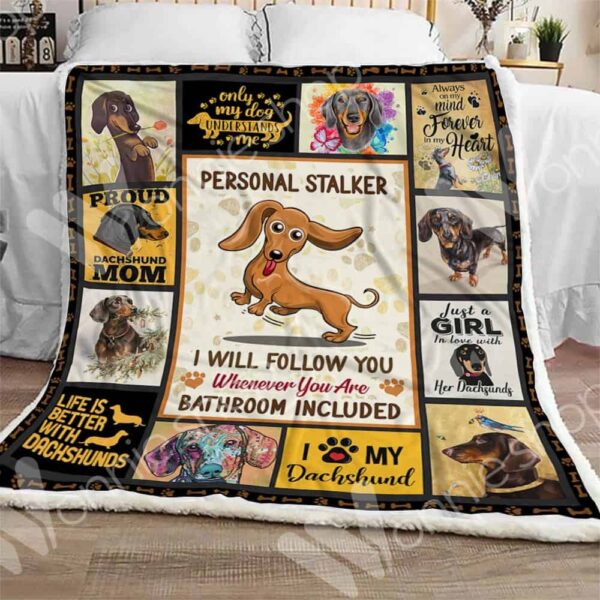 Dachshund Dog Fleece Blanket Sherpa Blanket