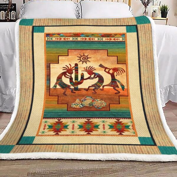 Native American Kokopelli Fleece Blanket Sherpa Blanket