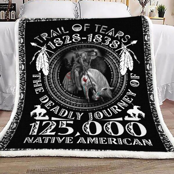 Trail Of Tears Fleece Blanket Sherpa Blanket