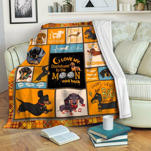 Dachshund Fleece Blanket Sherpa Blanket