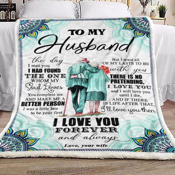To My Husband Fleece Blanket Sherpa Blanket