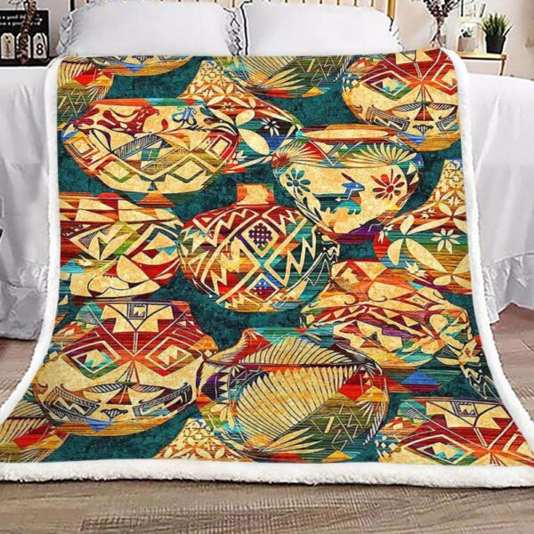 Native American Fleece Blanket Sherpa Blanket
