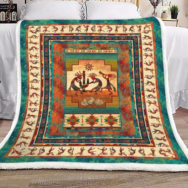 Native American Kokopelli Fleece Blanket Sherpa Blanket