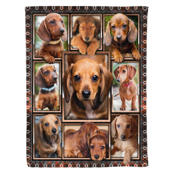 Dachshund Fleece Blanket Sherpa Blanket