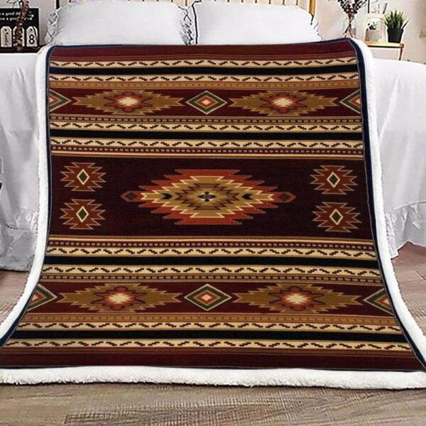 Native American Fleece Blanket Sherpa Blanket