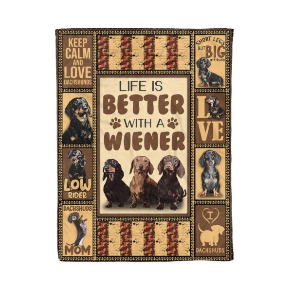 Dachshund Fleece Blanket Sherpa Blanket