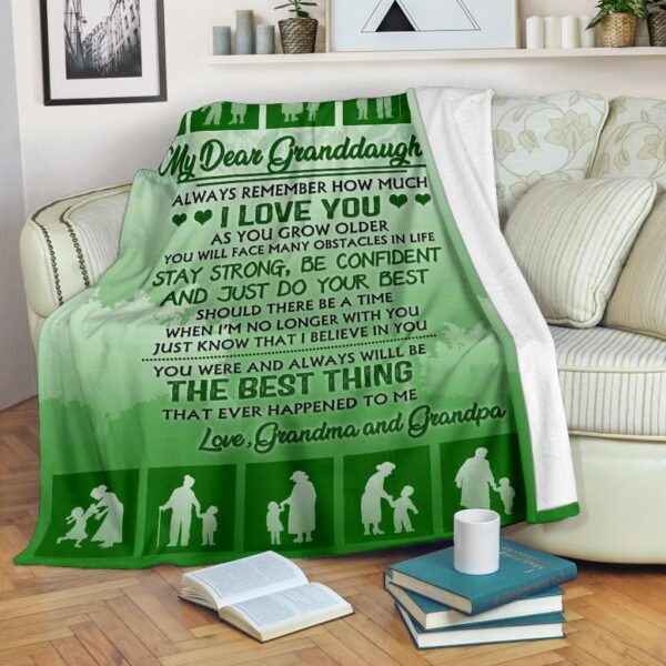 My Dear Granddaughter Fleece Blanket Sherpa Blanket