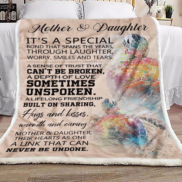 Mother And Daughter Fleece Blanket Sherpa Blanket