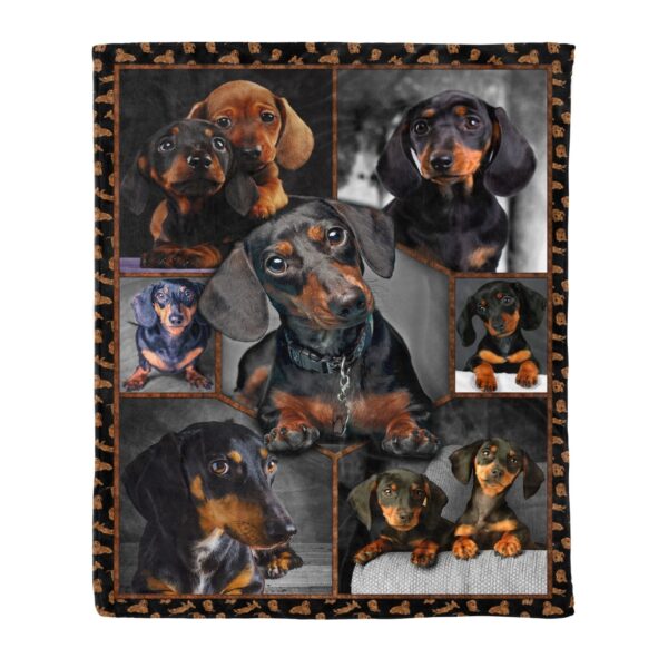 Dachshund Fleece Blanket Sherpa Blanket