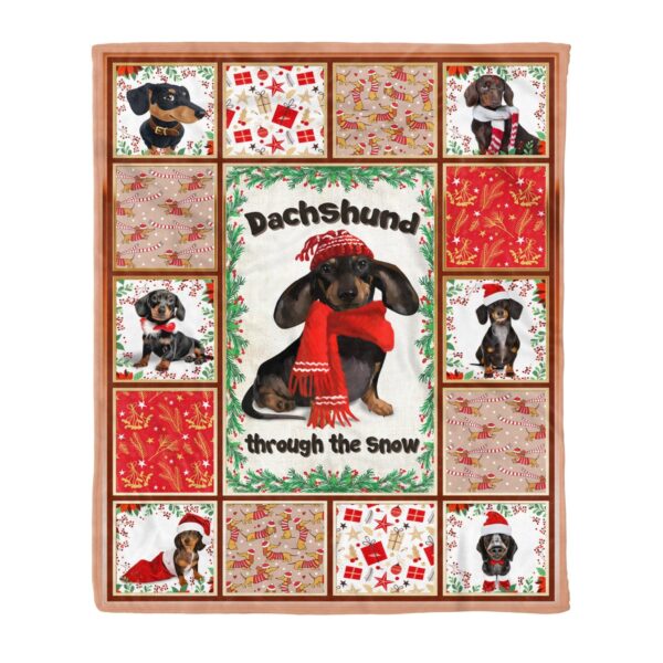 Dachshund Fleece Blanket Sherpa Blanket
