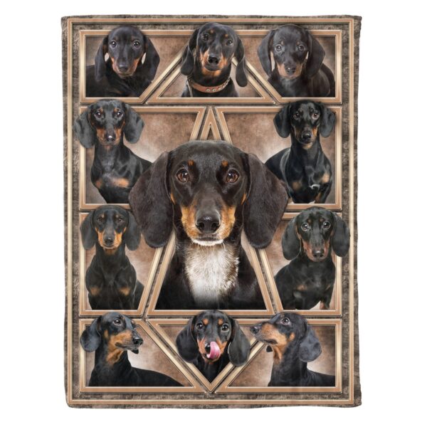 Dachshund Fleece Blanket Sherpa Blanket