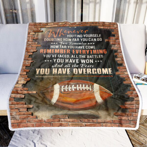 Football Whenever You Find Yourself Fleece Blanket Sherpa Blanket