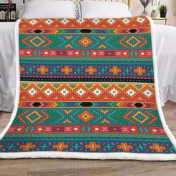 Native American Fleece Blanket Sherpa Blanket