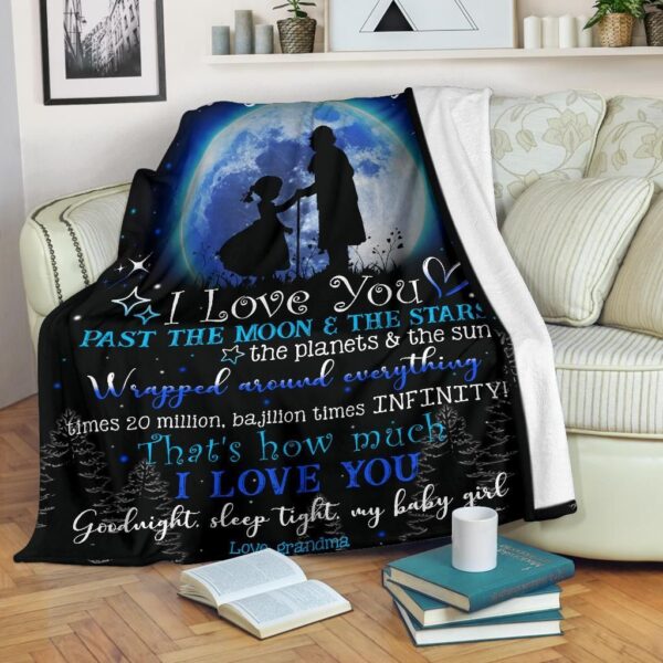 To My Granddaughter Fleece Blanket Sherpa Blanket