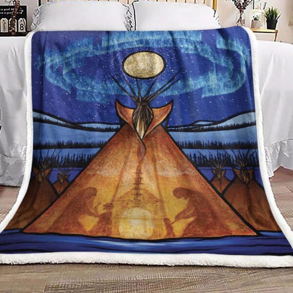 Native American Fleece Blanket Sherpa Blanket