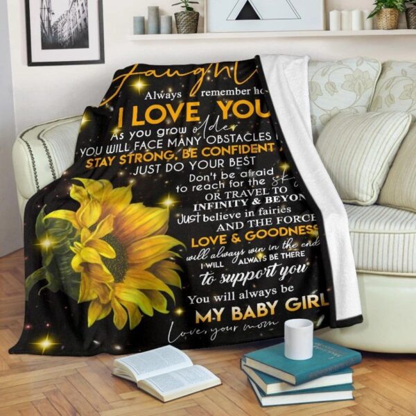 To My Dear Daughter Fleece Blanket Sherpa Blanket