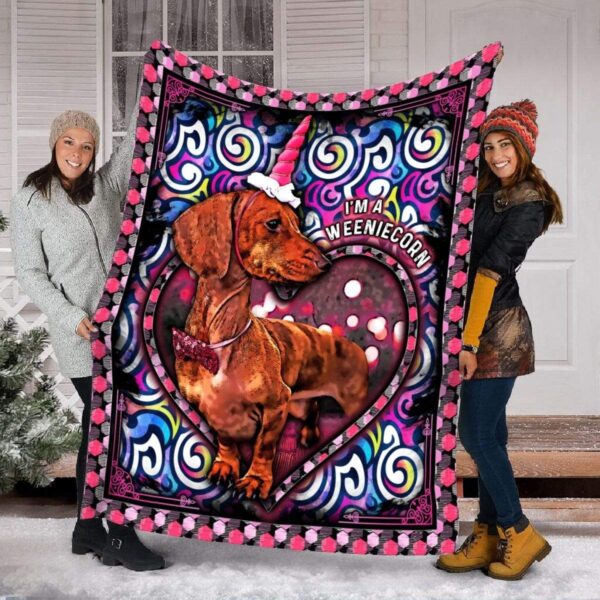 Dachshund Fleece Blanket Sherpa Blanket