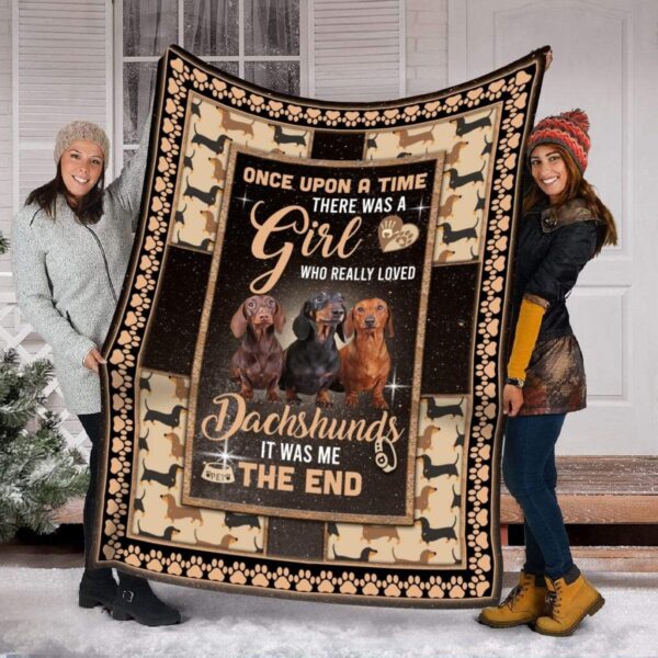 Dachshund Fleece Blanket Sherpa Blanket