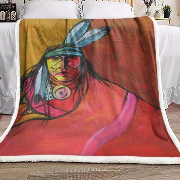 Native American Fleece Blanket Sherpa Blanket
